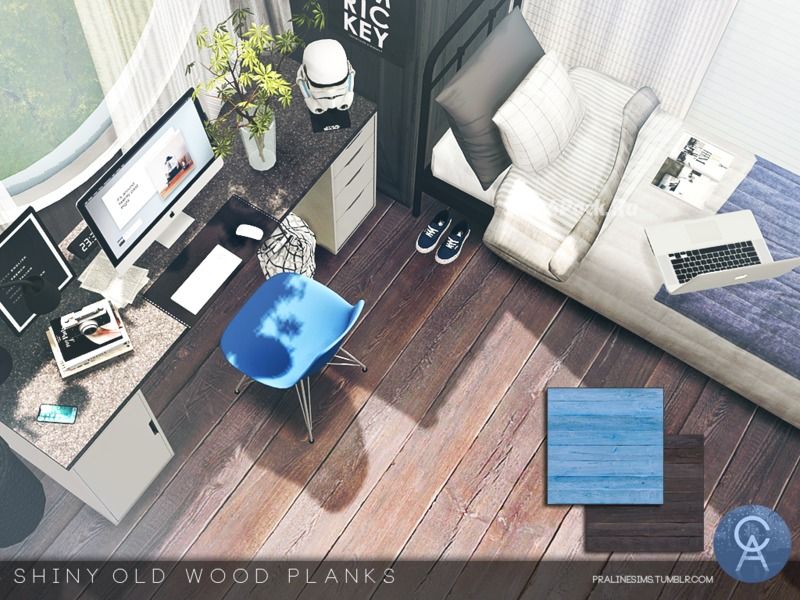 Напольное покрытие "Shiny Old Wood Planks"