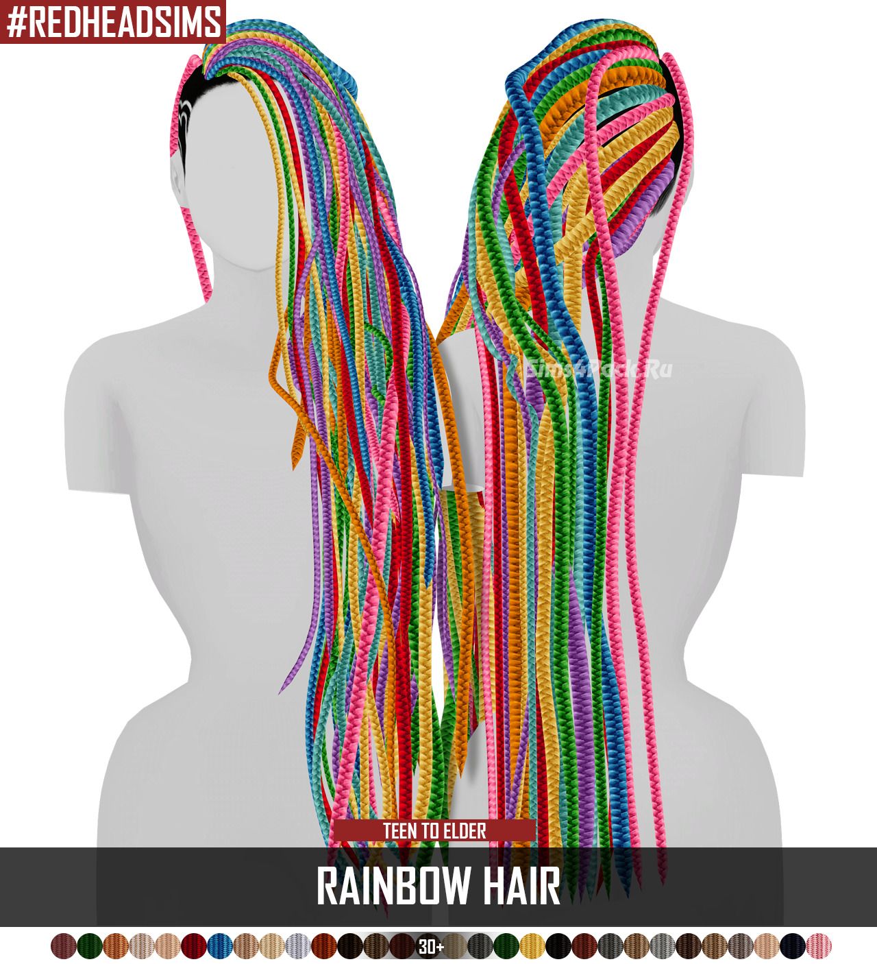 Прическа "RAINBOW HAIR + DREAD VERSION"