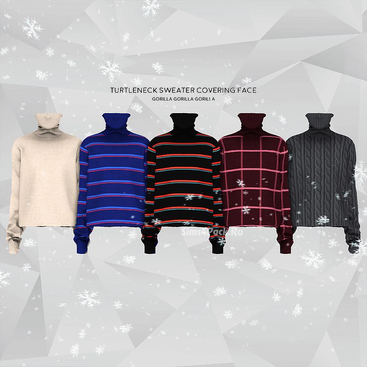 Свитер "Turtleneck Sweater Covering Face"