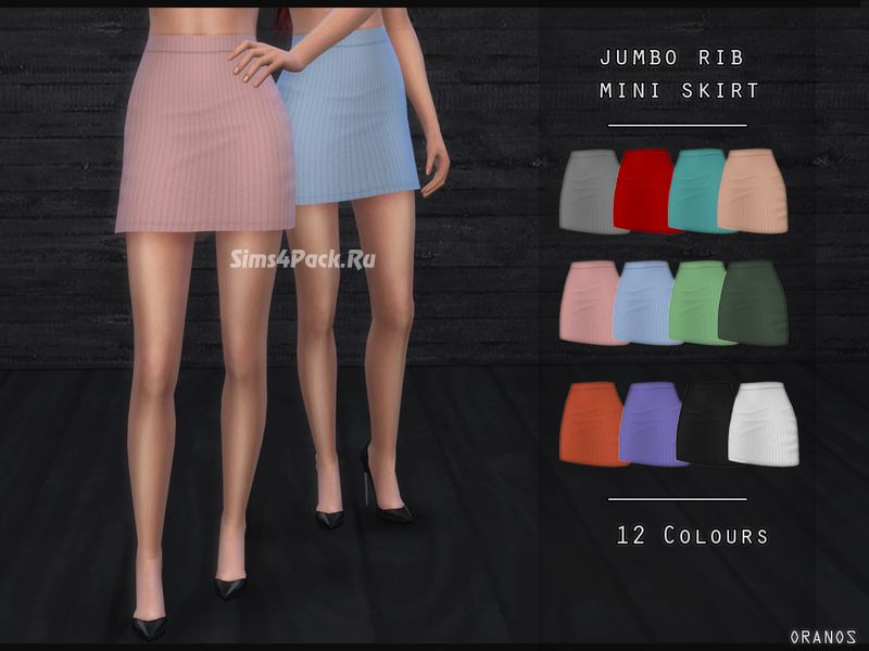 Юбка "Jumbo Rib Mini Skirt"