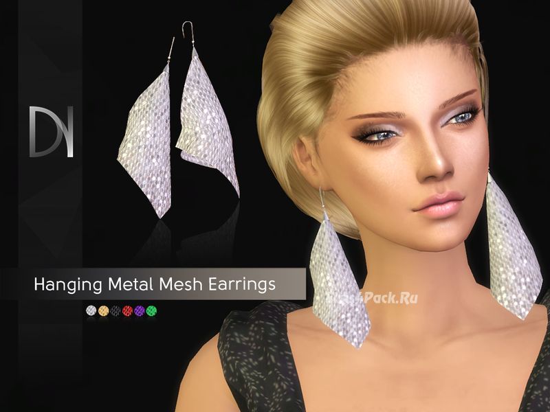 Серьги "Hanging Metal Mesh Earrings"