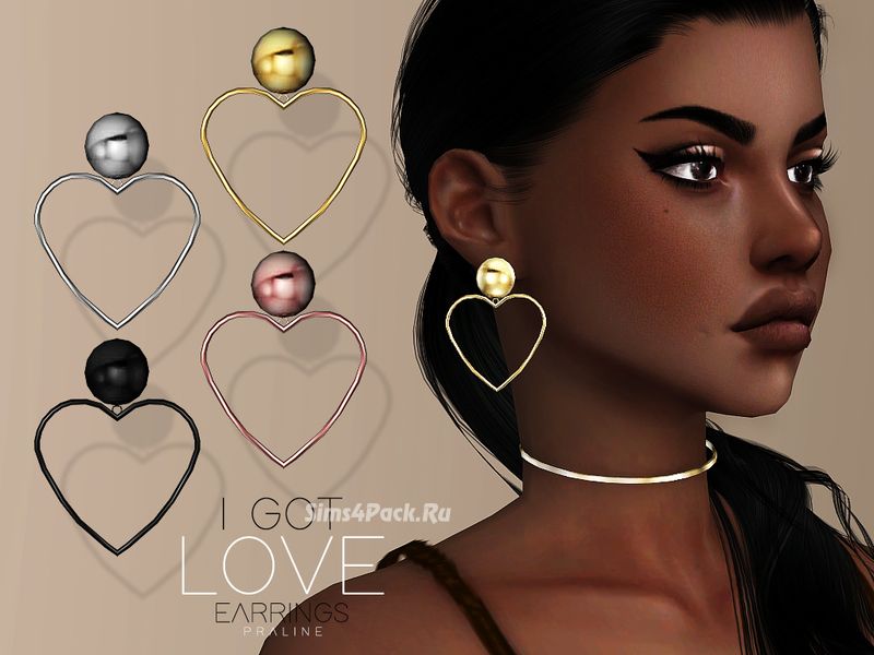 Серьги "I GOT LOVE Earrings"