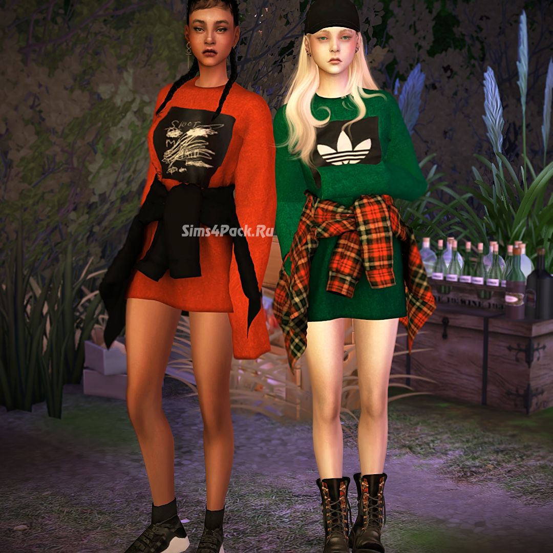 Комплект одежды "shirts tied around waist outfits"