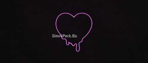Неоновая вывеска "neon_melting heart"