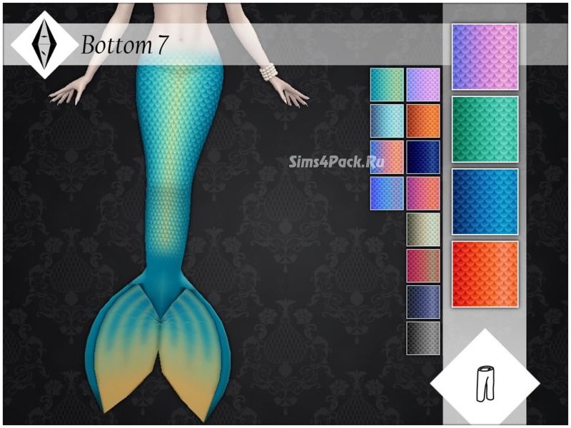 Хвост Русалки "Bottom 7 plus invisible feet"