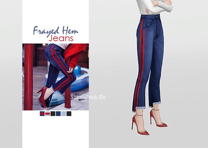 Джинсы "Frayed Hem Jeans"
