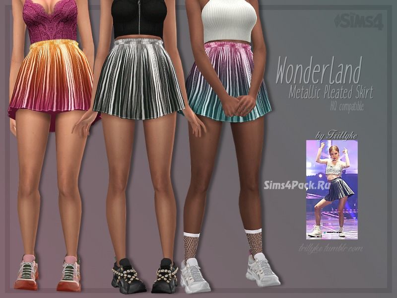 Юбка "Wonderland Metallic Pleated Skirt"