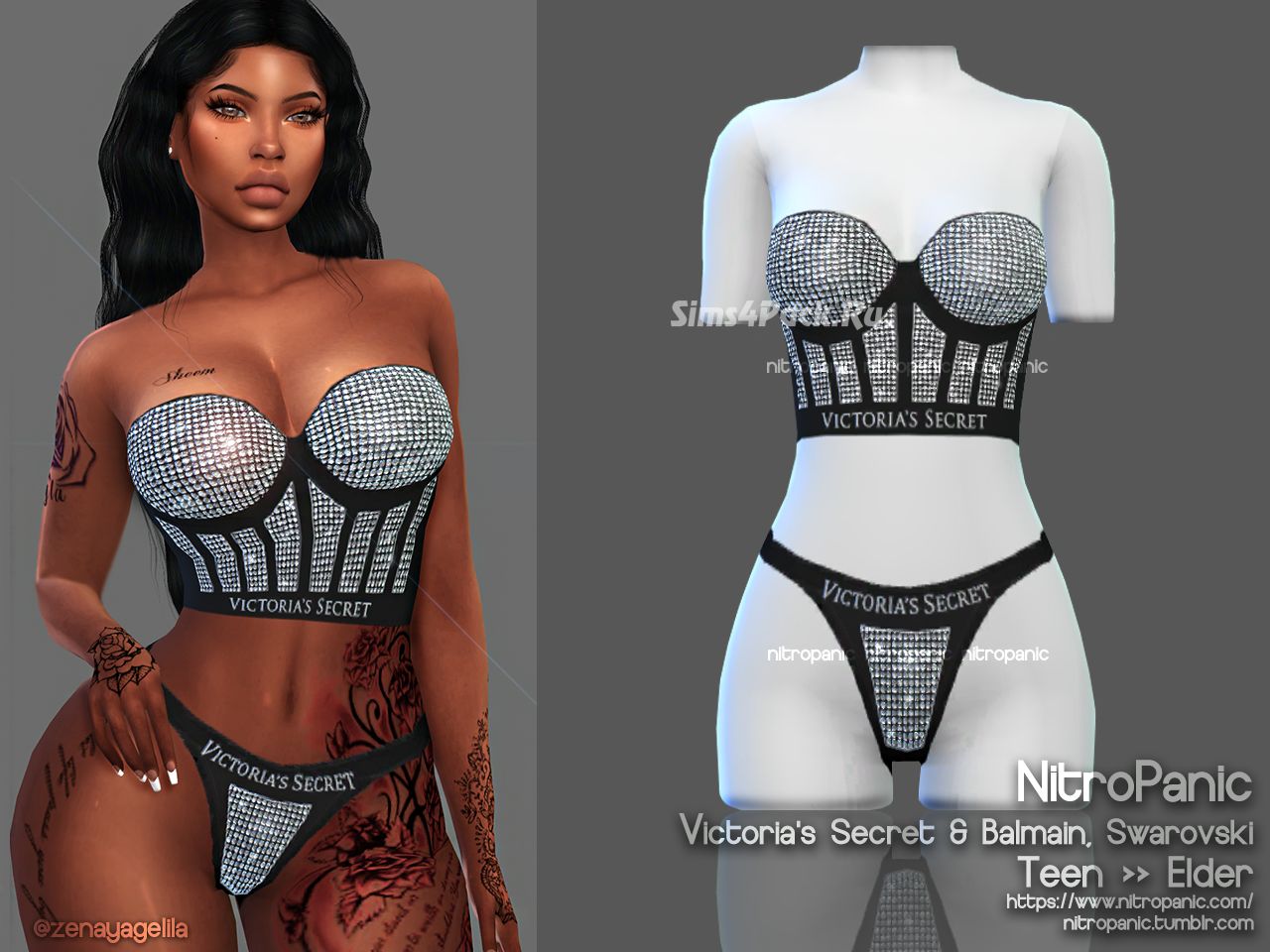Комплект нижнего белья "Victoria's Secret & Balmain Swarovski"