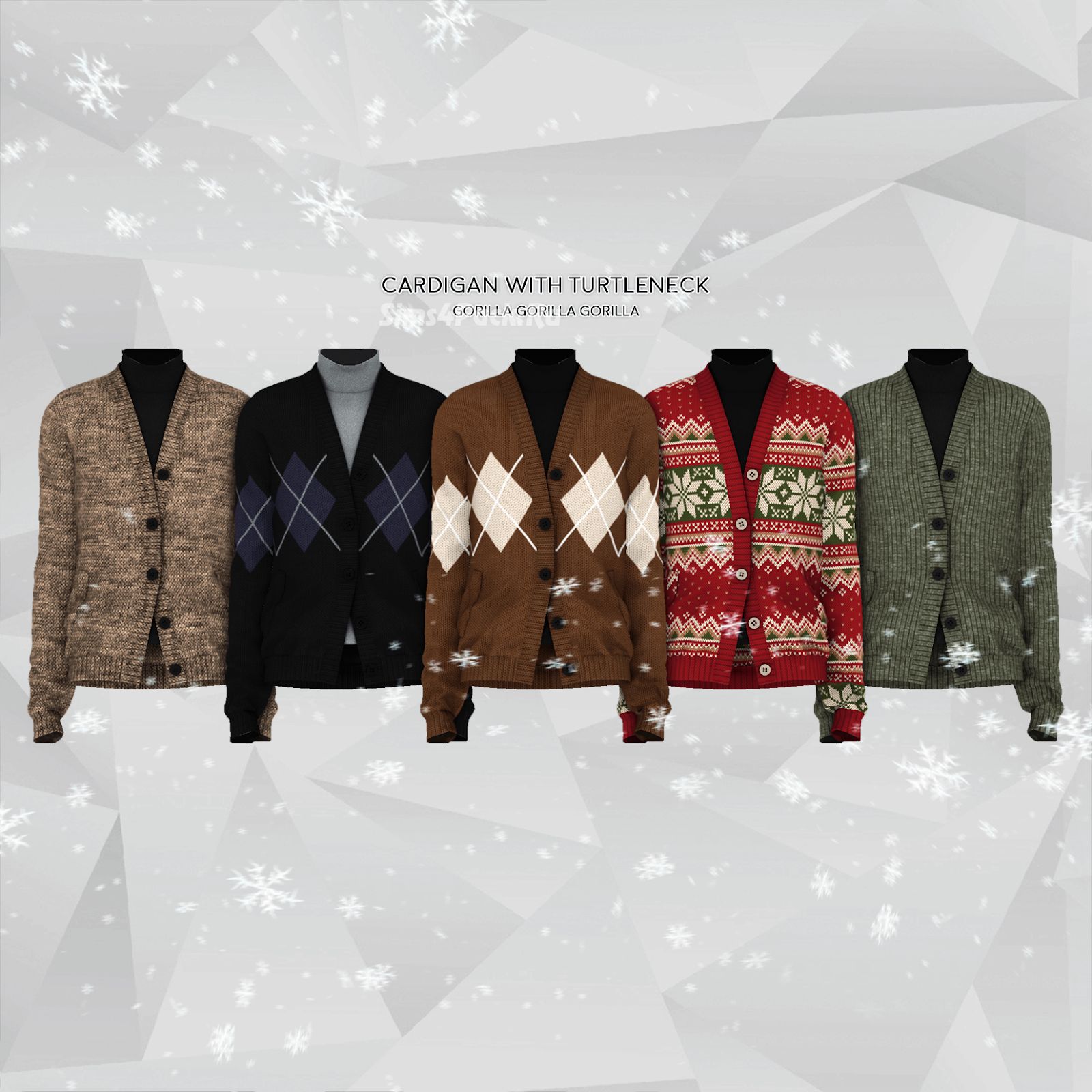 Комплект одежды "CARDIGAN WITH TURTLENECK"