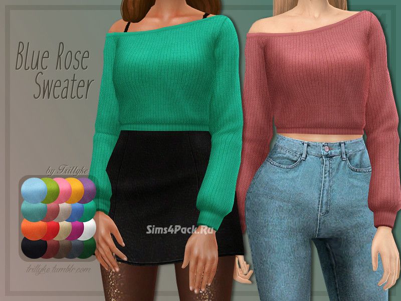 Свитер "Blue Rose Sweater"