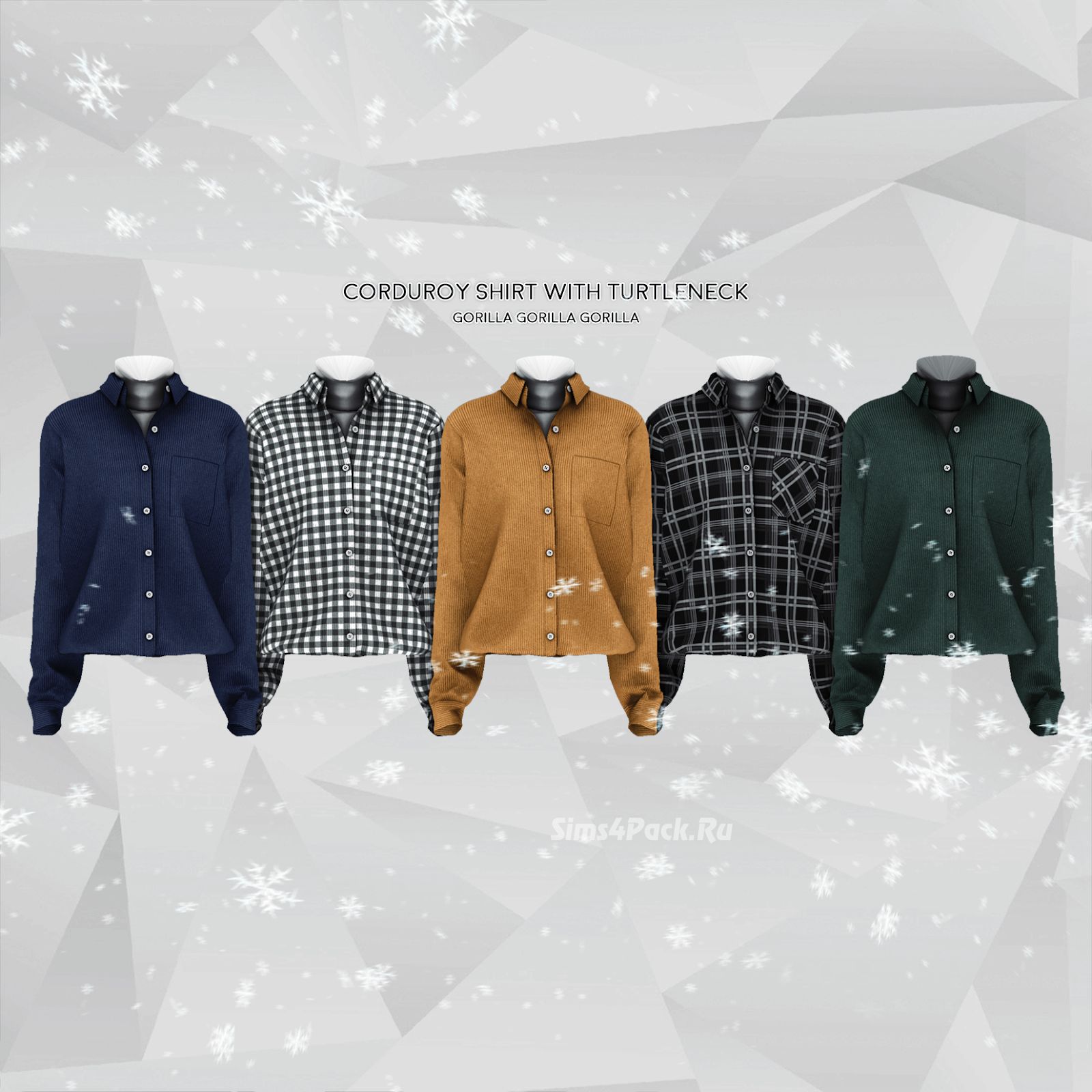 Комплект одежды "CORDUROY SHIRT WITH TURTLENECK"