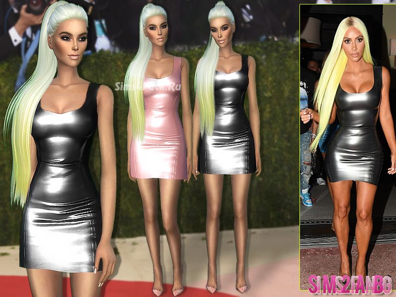 Платье "Kim Kardashian's Skintight Metallic Dress"