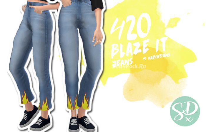 Джинсы "420 blaze it jeans"