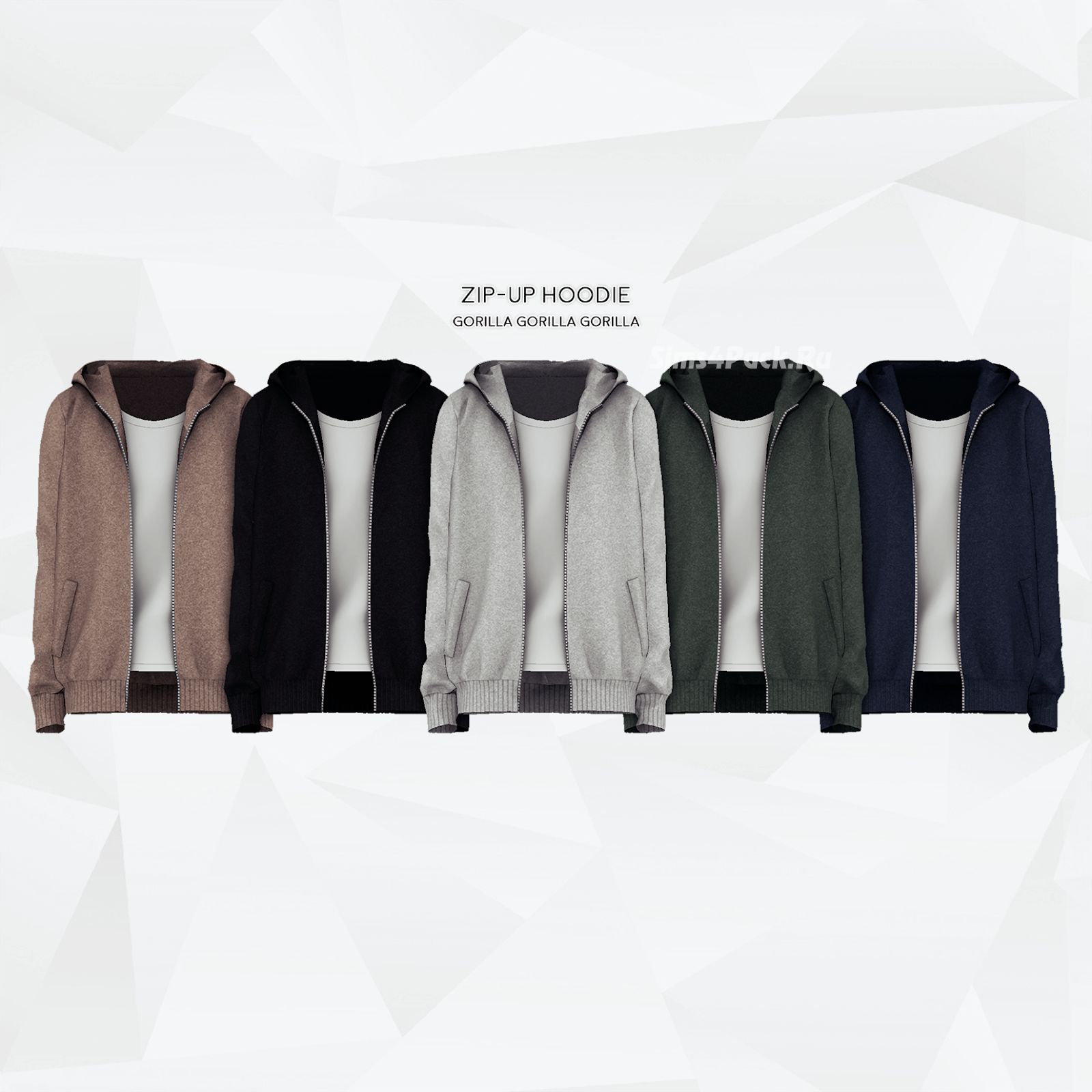 Худи и футболка "Zip-Up Hoodie"