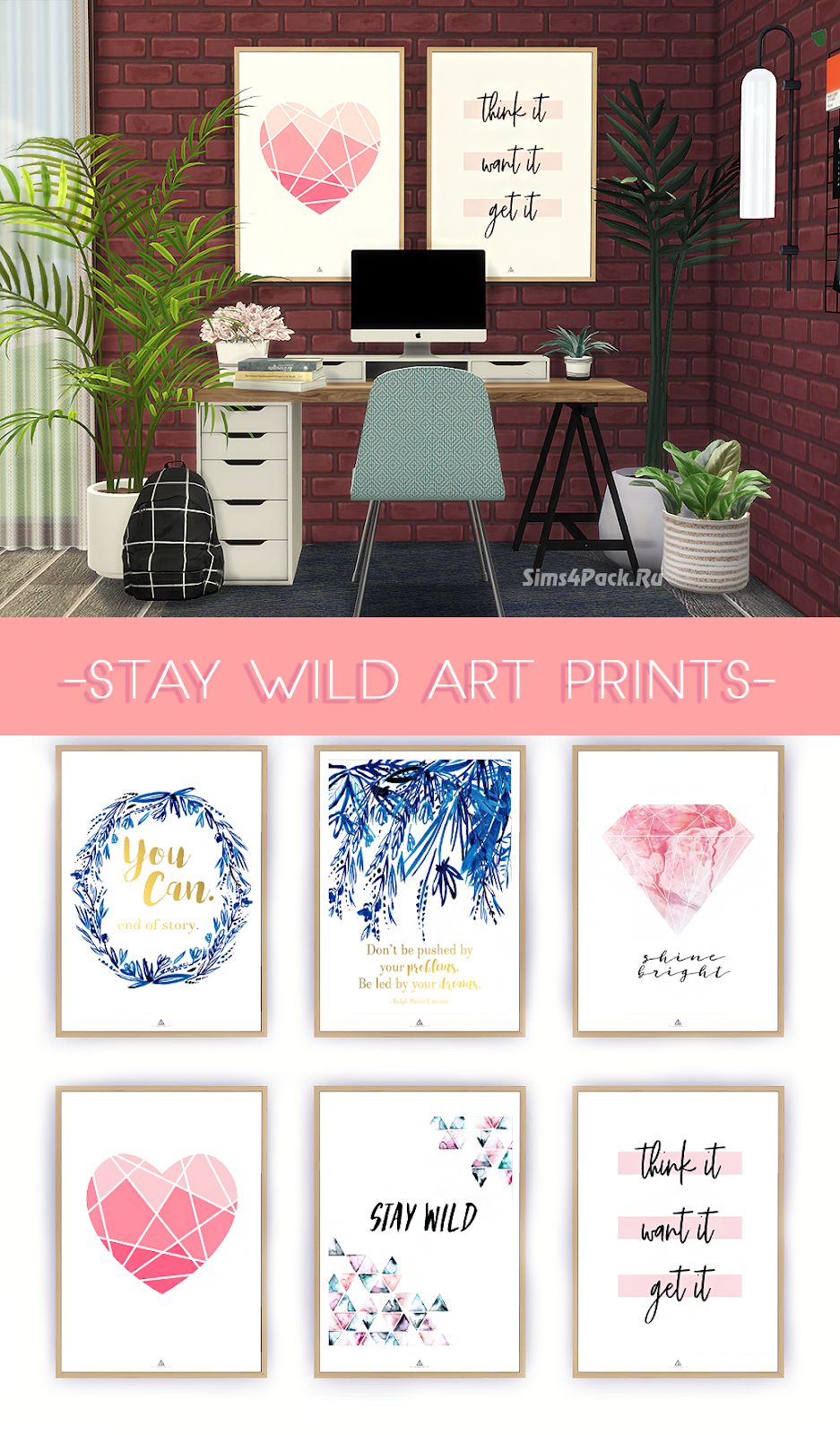 Набор картин "STAY WILD ART PRINTS"