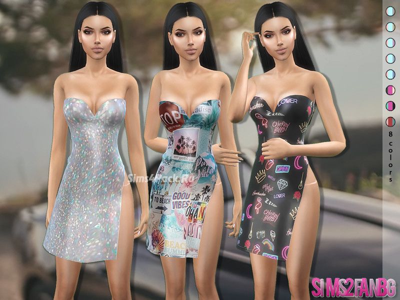 Платье "Ruched Slit Dress"