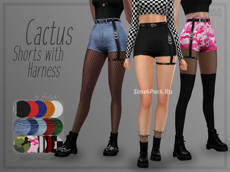 Шорты "Cactus Shorts with Harness"