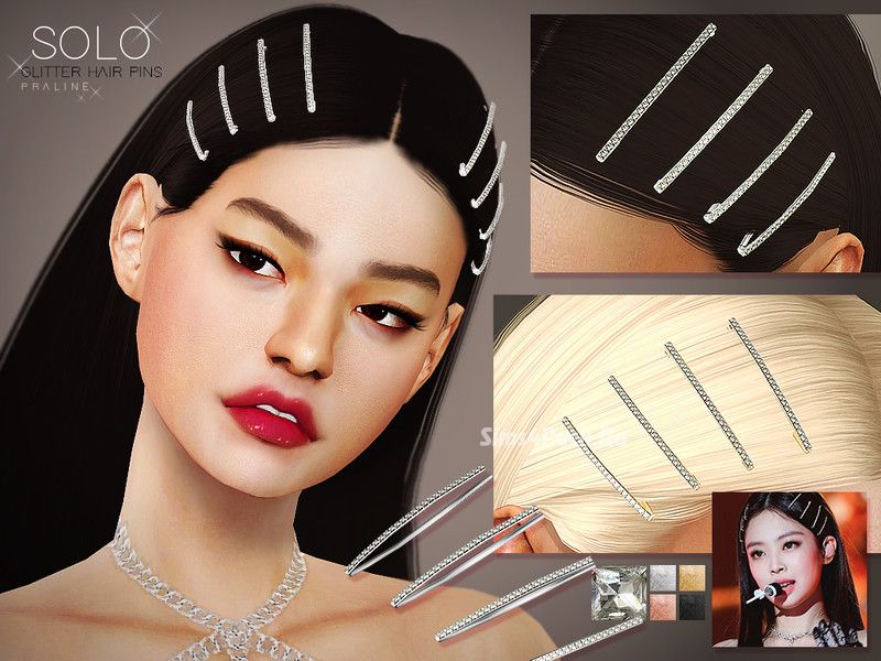 Заколки для волос "Solo Glitter Hairpins"