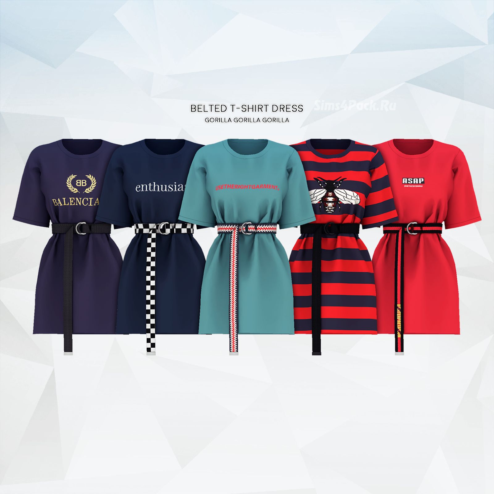 Платье "Belted T-Shirt Dress"