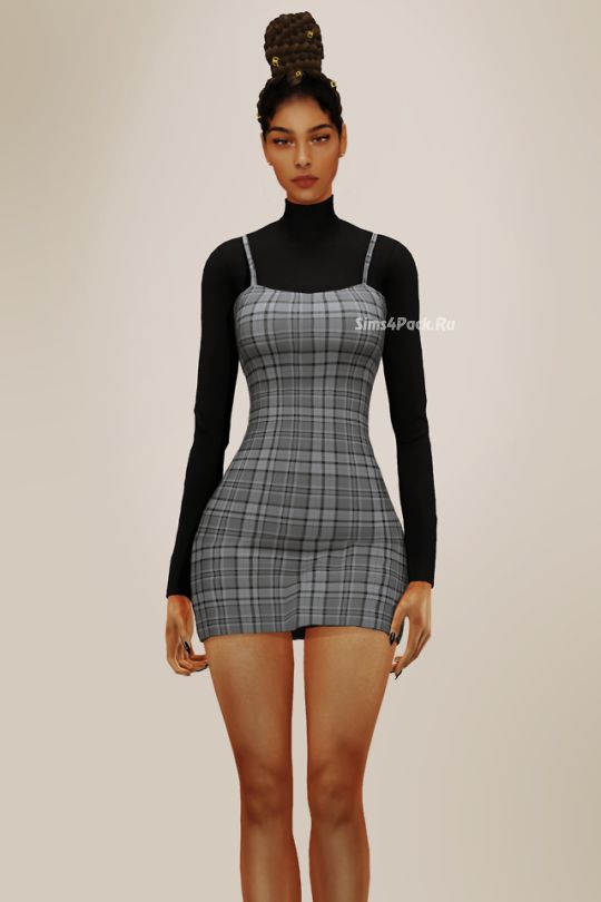 Платье и водолазка "Turtleneck and Short Dress"