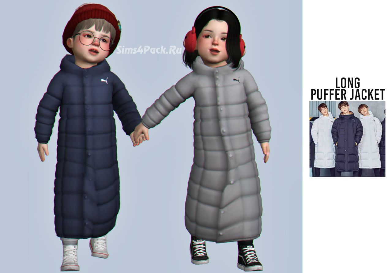Куртка "long puffer jacket"
