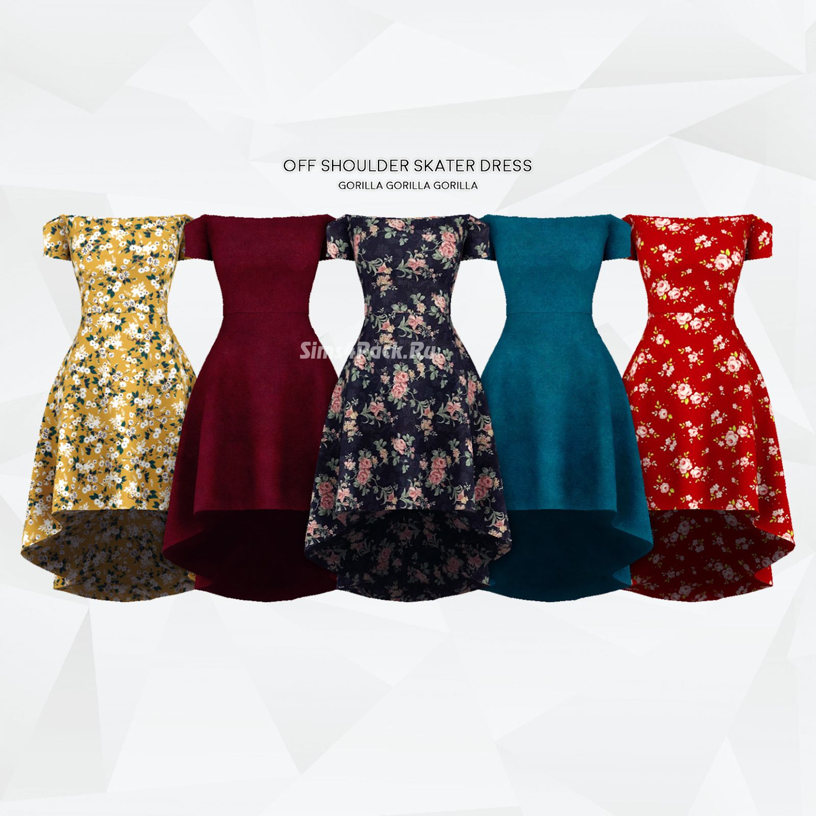 Платье "Off Shoulder Skater Dress"