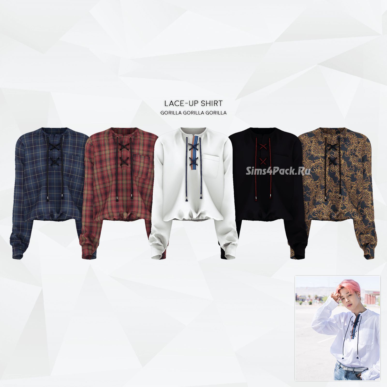 Рубашка "Lace-Up Shirt"