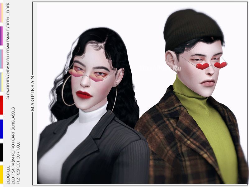 Очки "retro heart sunglasses"