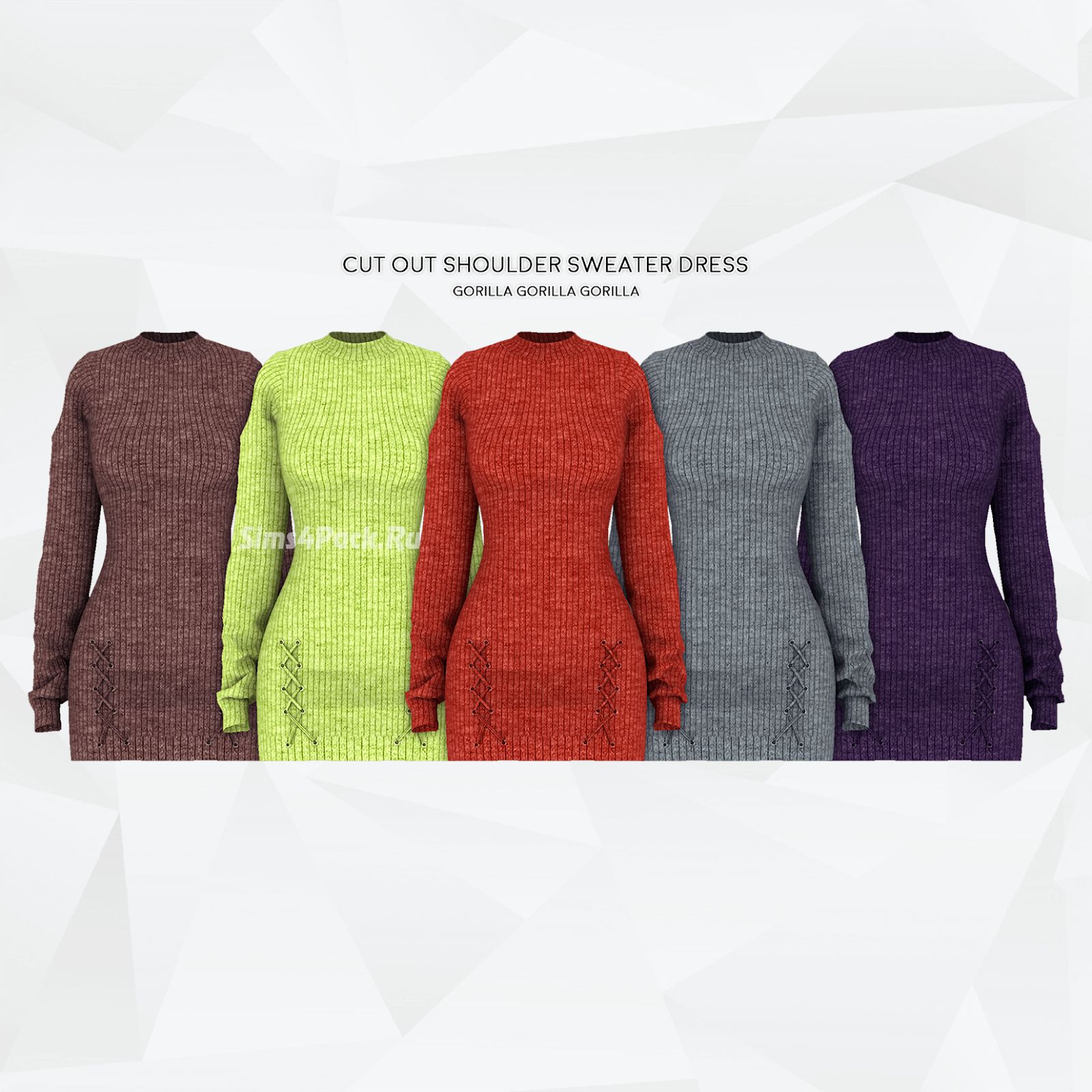Платье "Cut Out Shoulder Sweater Dress"