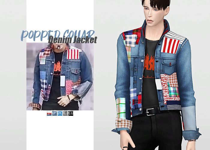 Куртка и футболка "Popped Collar Denim Jacket"