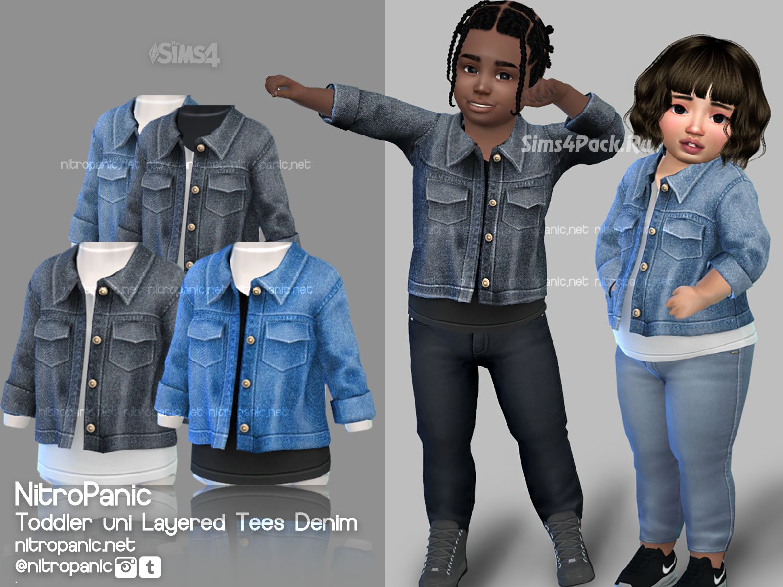 Куртка и майка "Toddler layered Tees Denim"