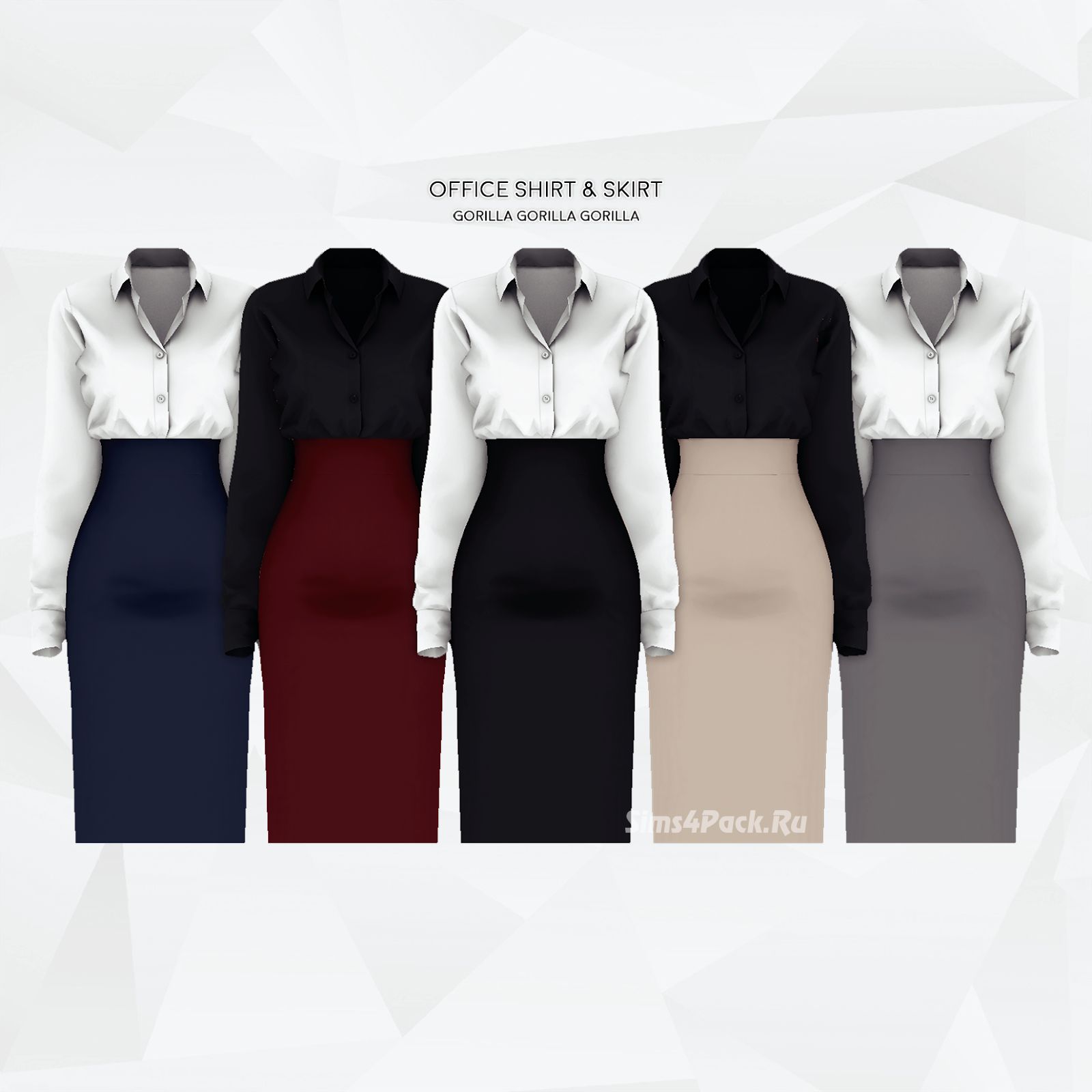 Блузка и юбка "Office Shirt & Skirt"
