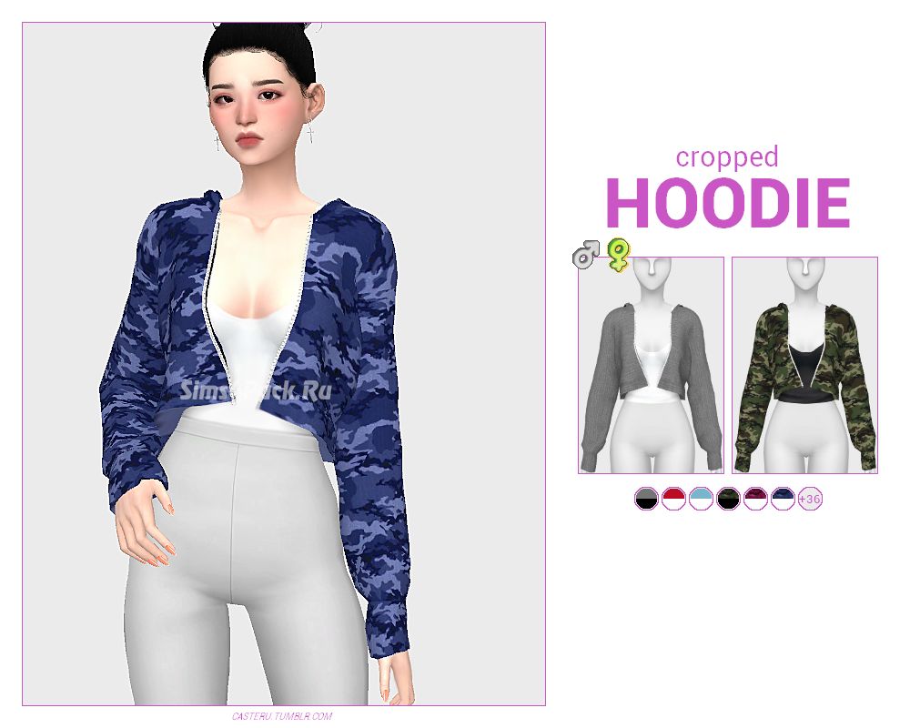 Худи и майка "cropped hoodie"