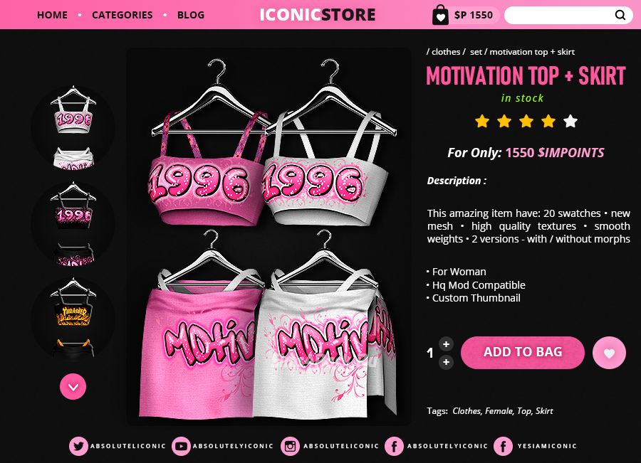 Топ и юбка "motivation (top + skirt)"