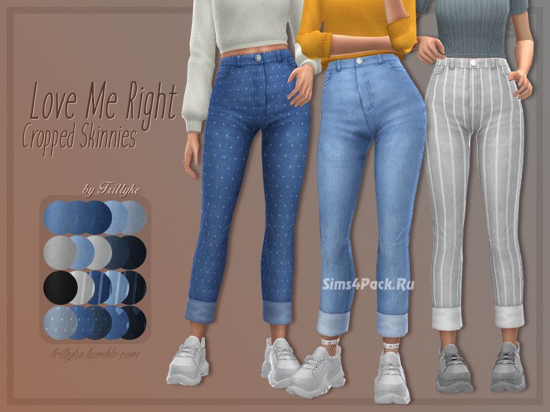 Джинсы "Love Me Right Cropped Skinnies"