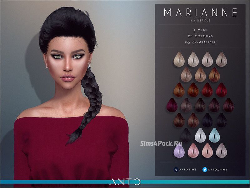 Женская прическа "Marianne"