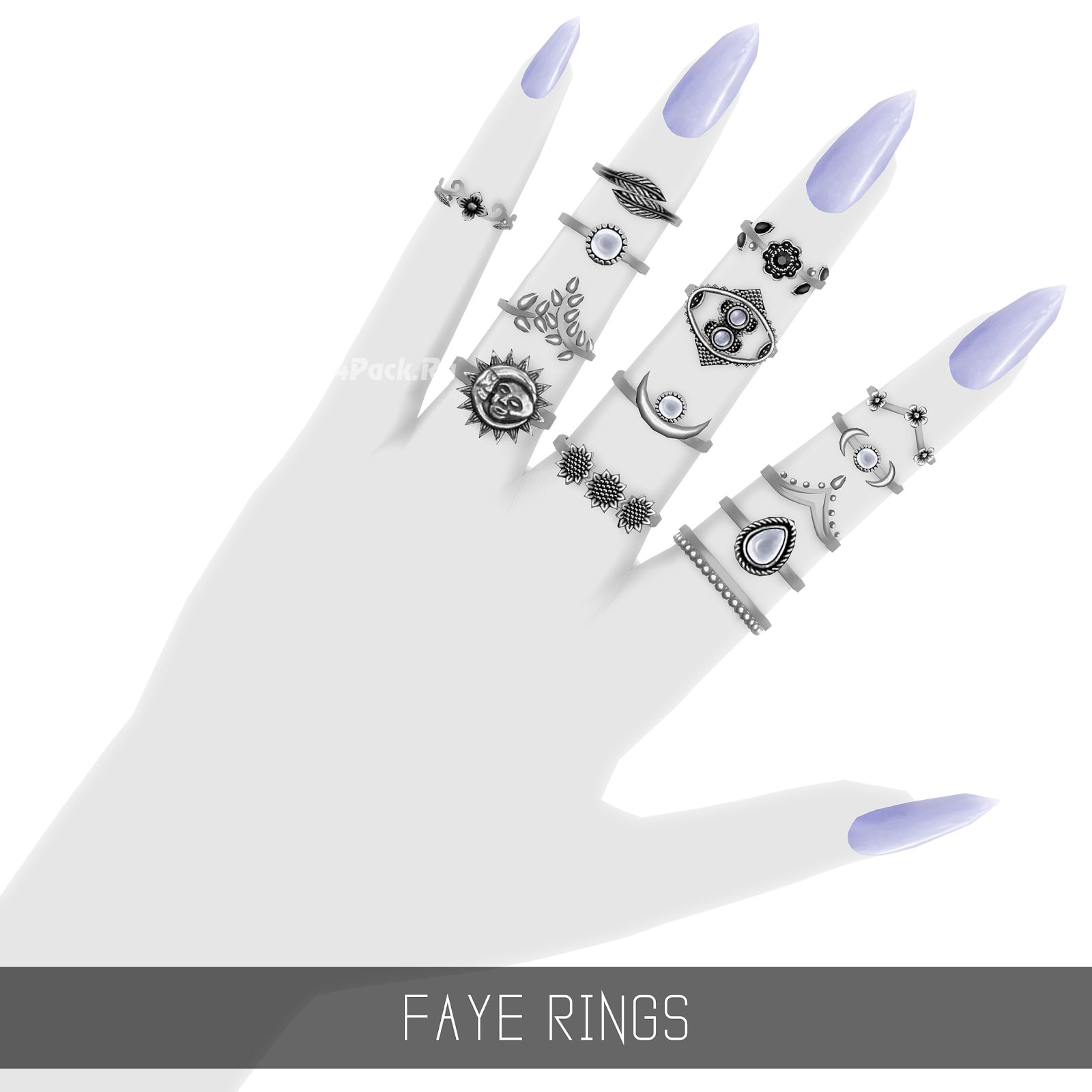 Комплект колец "FAYE RINGS"