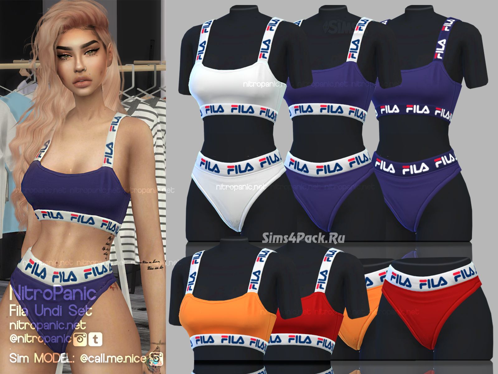Комплект нижнего белья "Fila Undi Set"