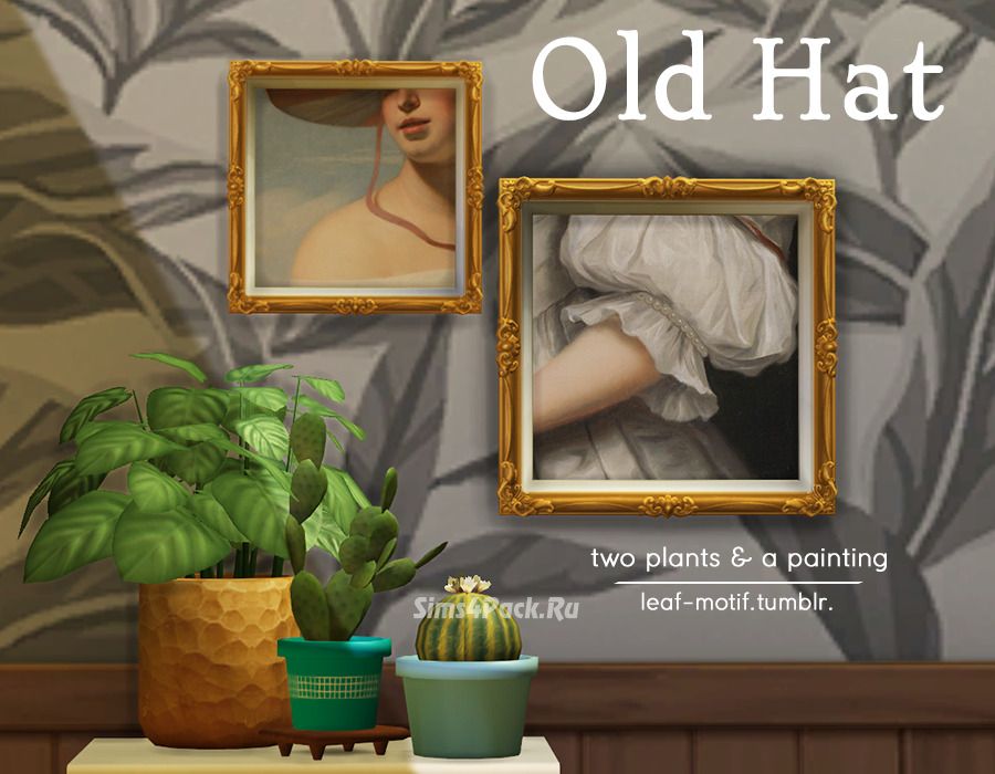 Картина и домашние растения "Old Hat"