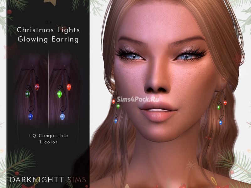 Серьги "Christmas Lights Glowing Earrings"