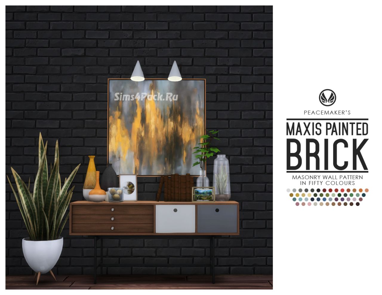 Кирпичная кладка "MAXIS PAINTED BRICK"