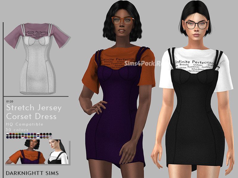 Платье и футболка "Stretch Jersey Corset Dress"