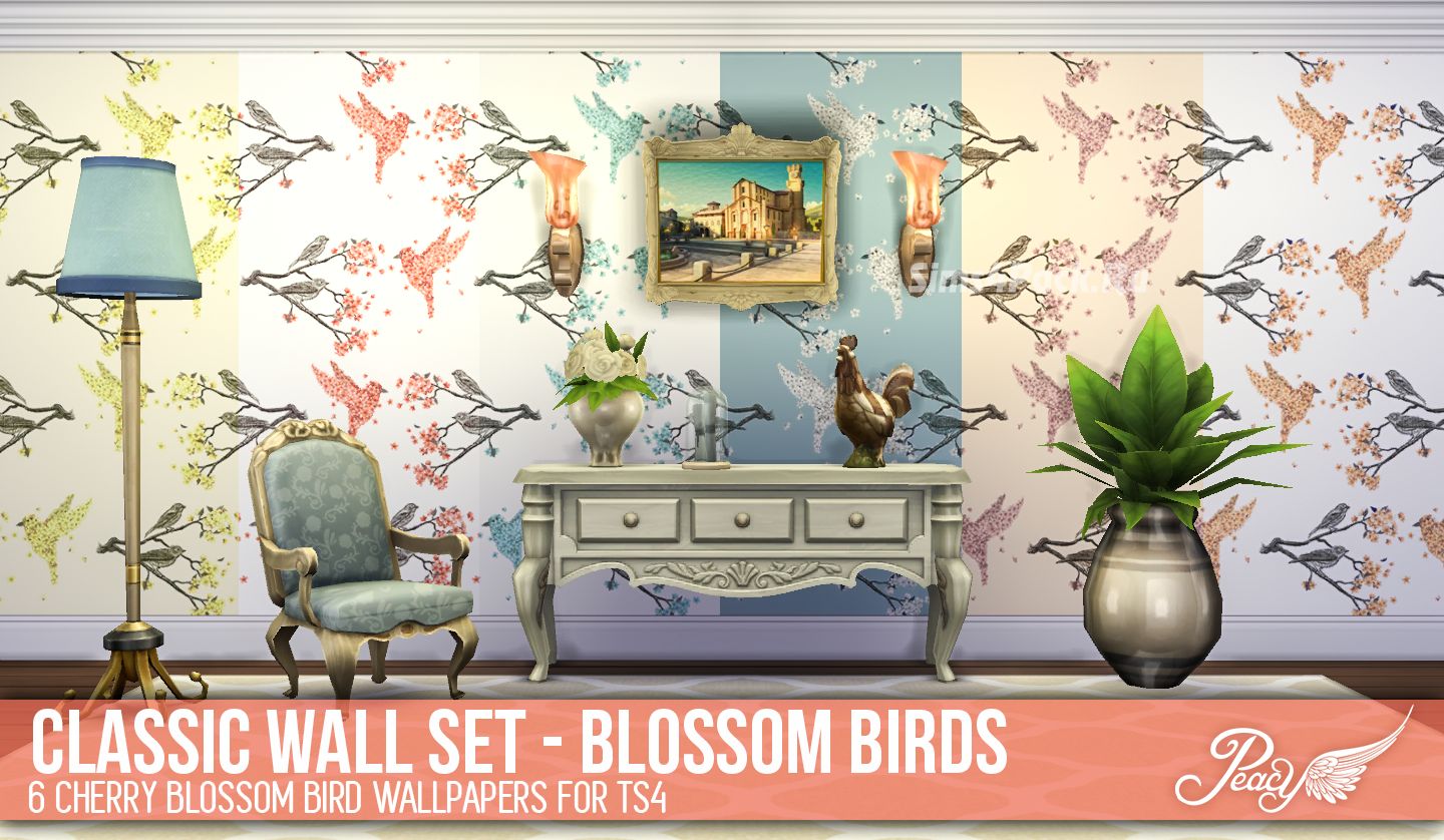 Обои "CHERRY BLOSSOM BIRDS"