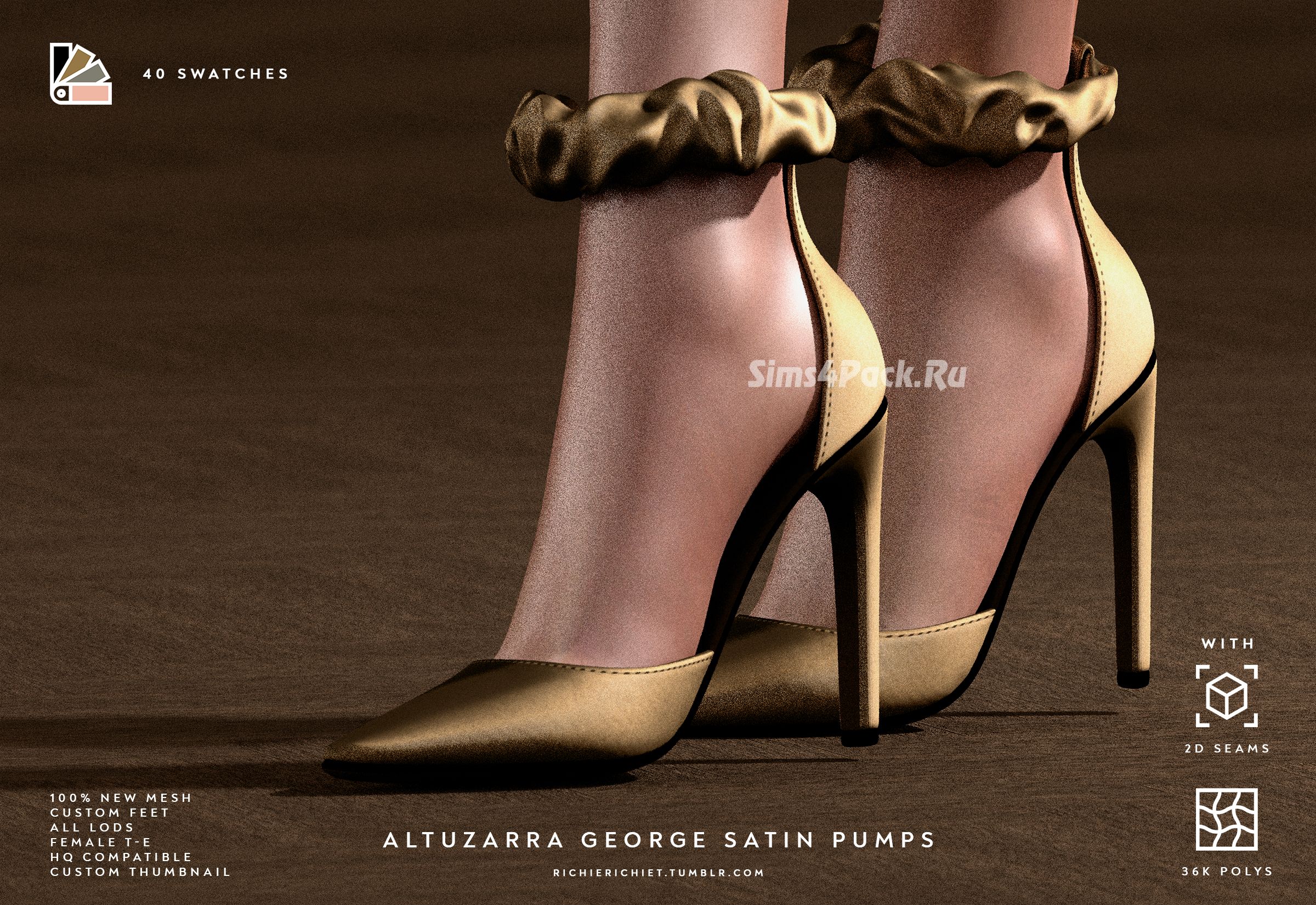 Туфли "Altuzarra George Satin Pumps"