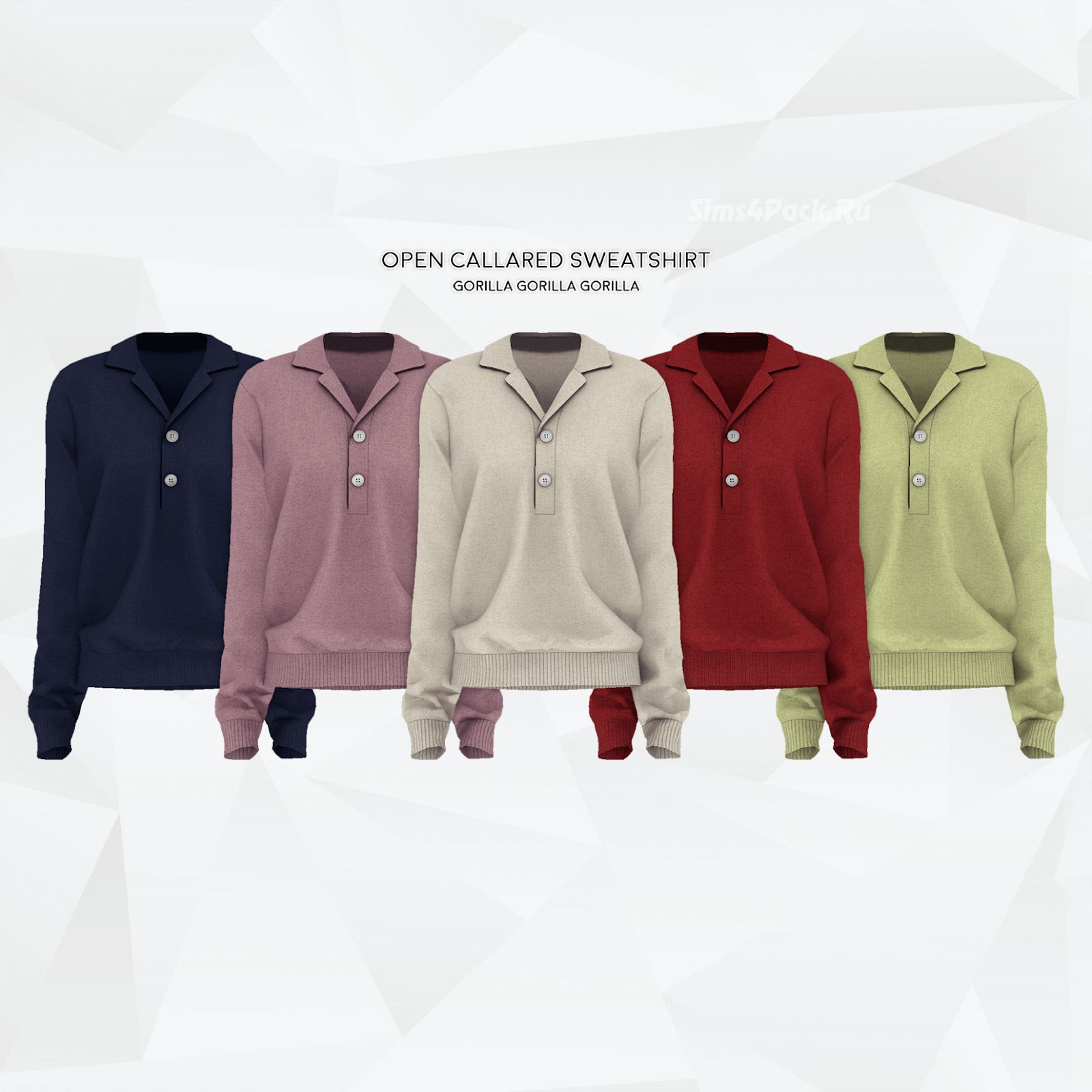 Кофта "Open Callared Sweatshirt"