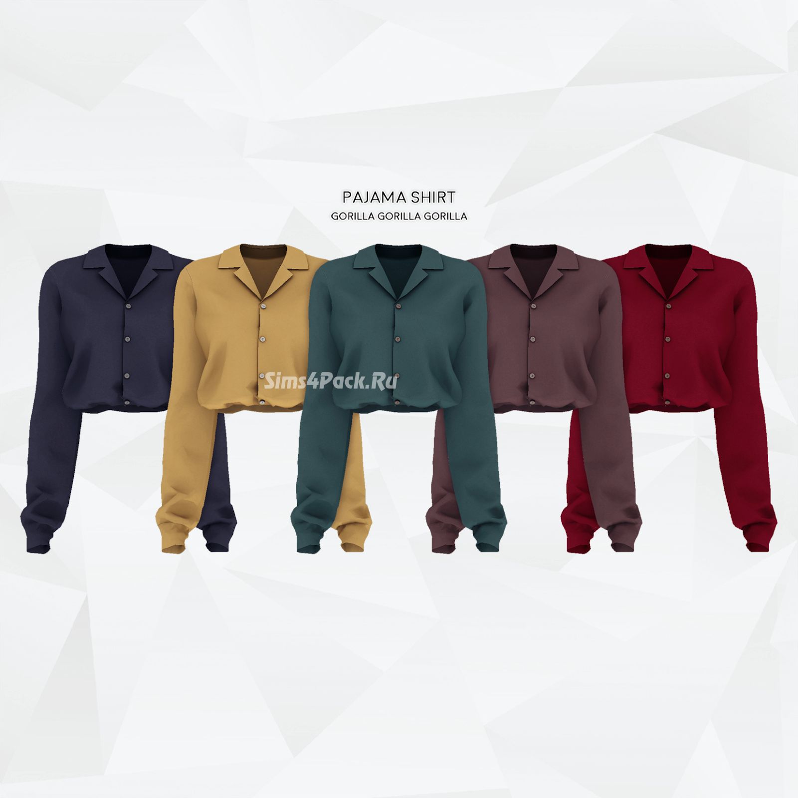 Рубашка "Pajama Shirt gorillax3"