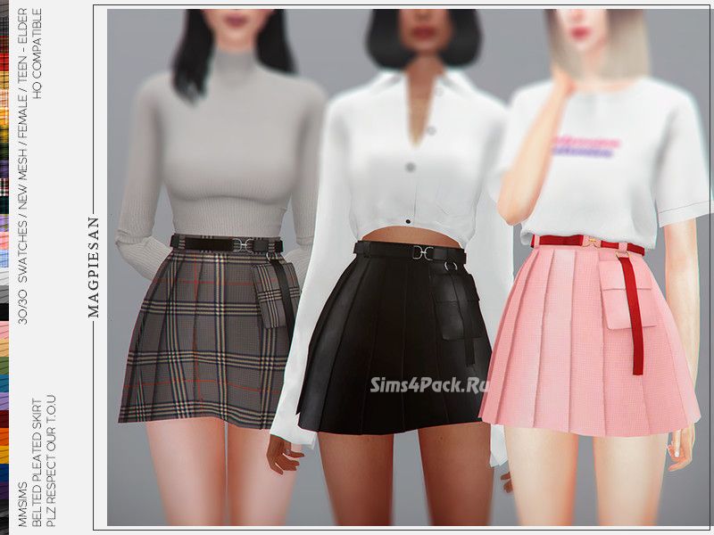 Юбка "Belted pleated skirt"