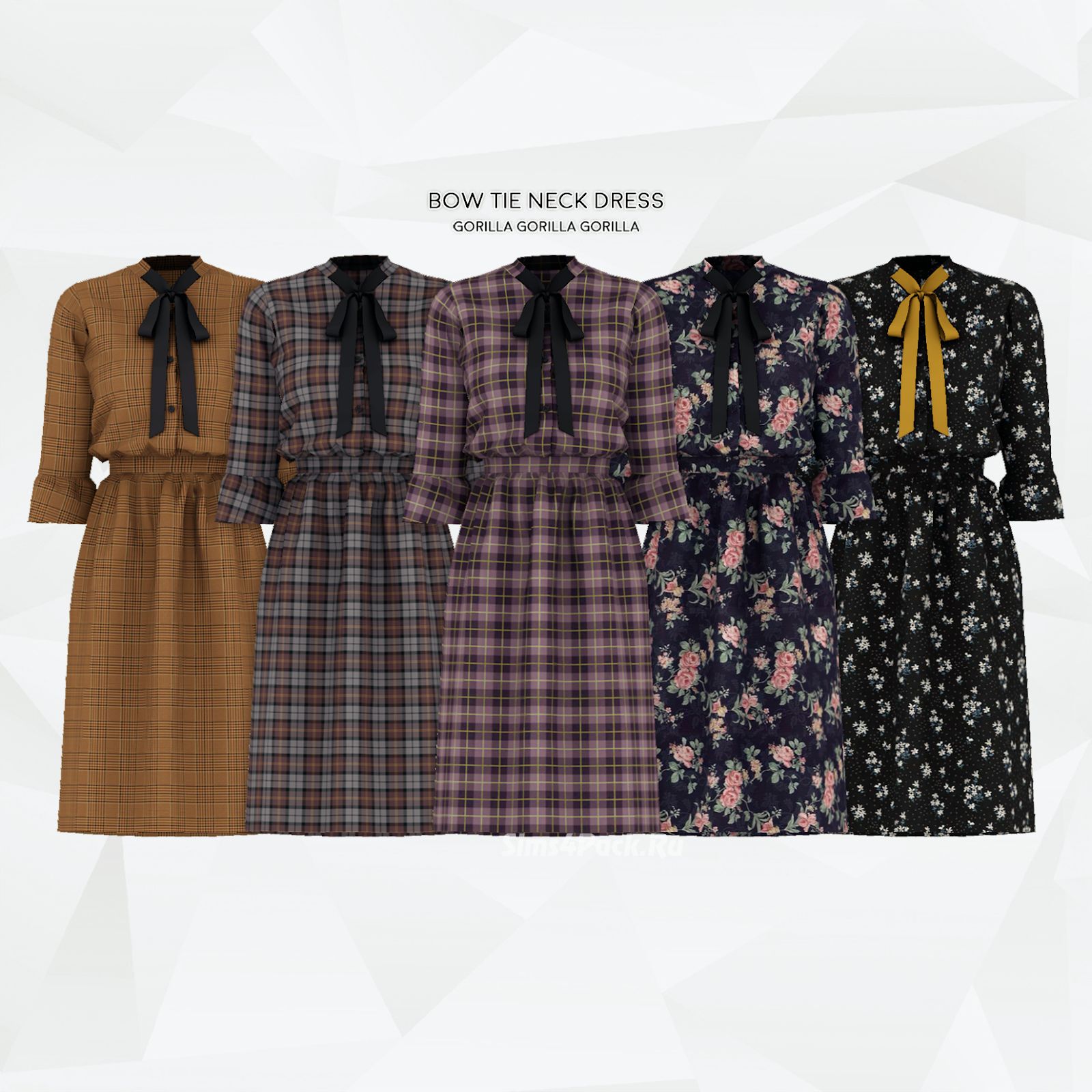 Платье "Bow Tie Neck Dress"