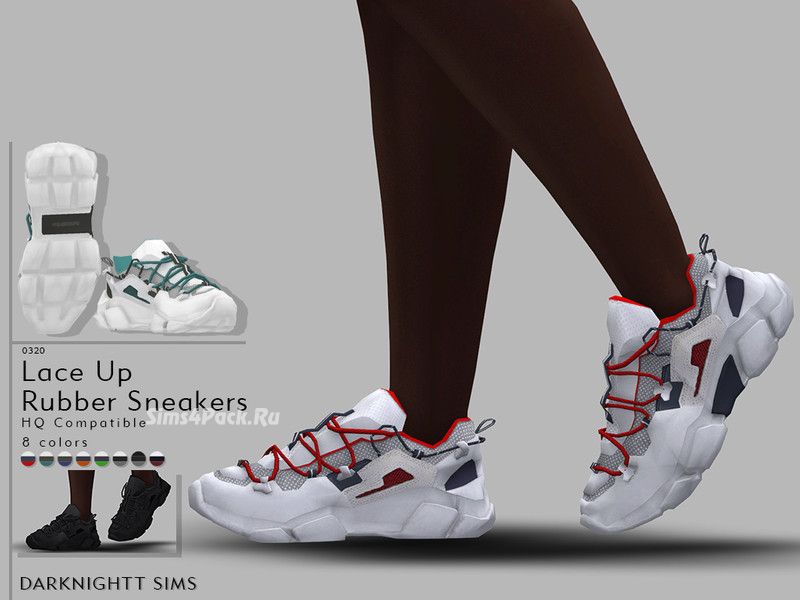 Кроссовки "Lace Up Rubber Sneakers"
