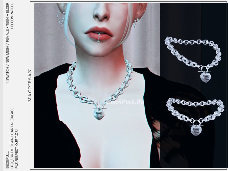 Цепь с подвеской "Chain heart necklace"
